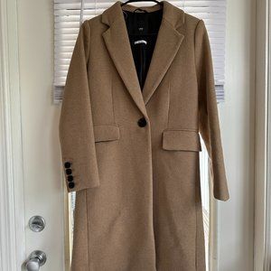 Button Wool Blend Coat